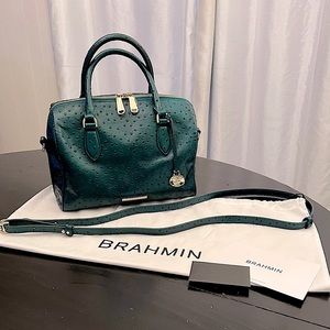 Brahmin Greenvale Collection // Stacy Satchel in Emerald